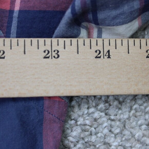 GANT Rugger Shirt Mens Large Red/Blue Plaid E-Z Fit Cotton Long Sleeve Button - Picture 14 of 16